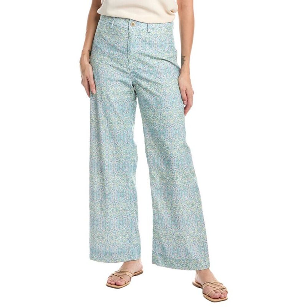 Stellah Womens  Rachel Printed Baby Corduroy Wide Leg Pant, Green